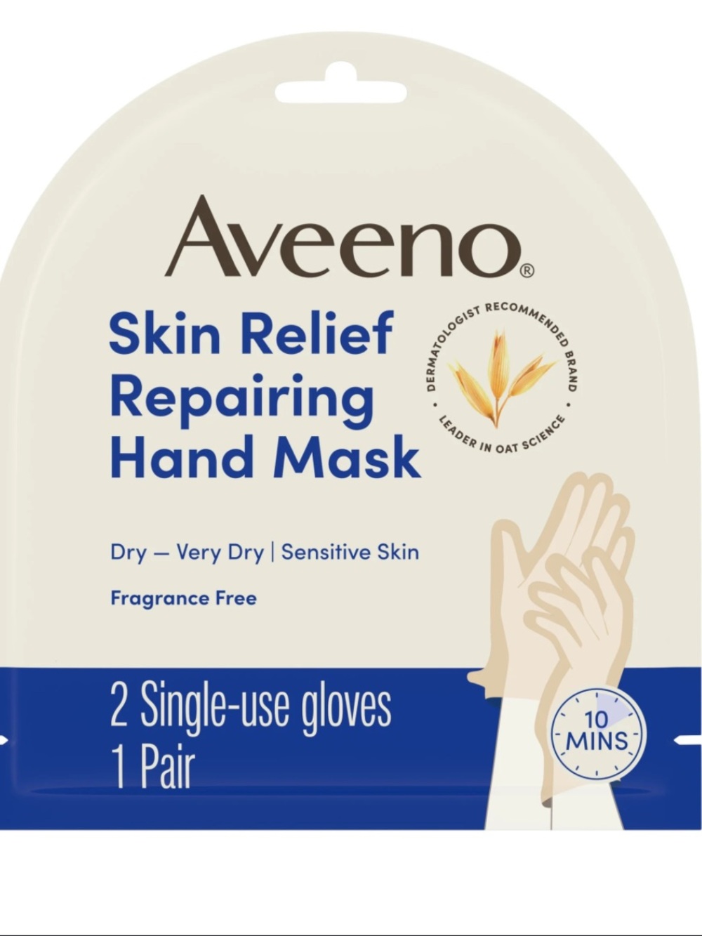 🩶5/$30 Aveeno Skin Relief Repairing Hand Mask for Dry Skin - 1 Pair of Gloves